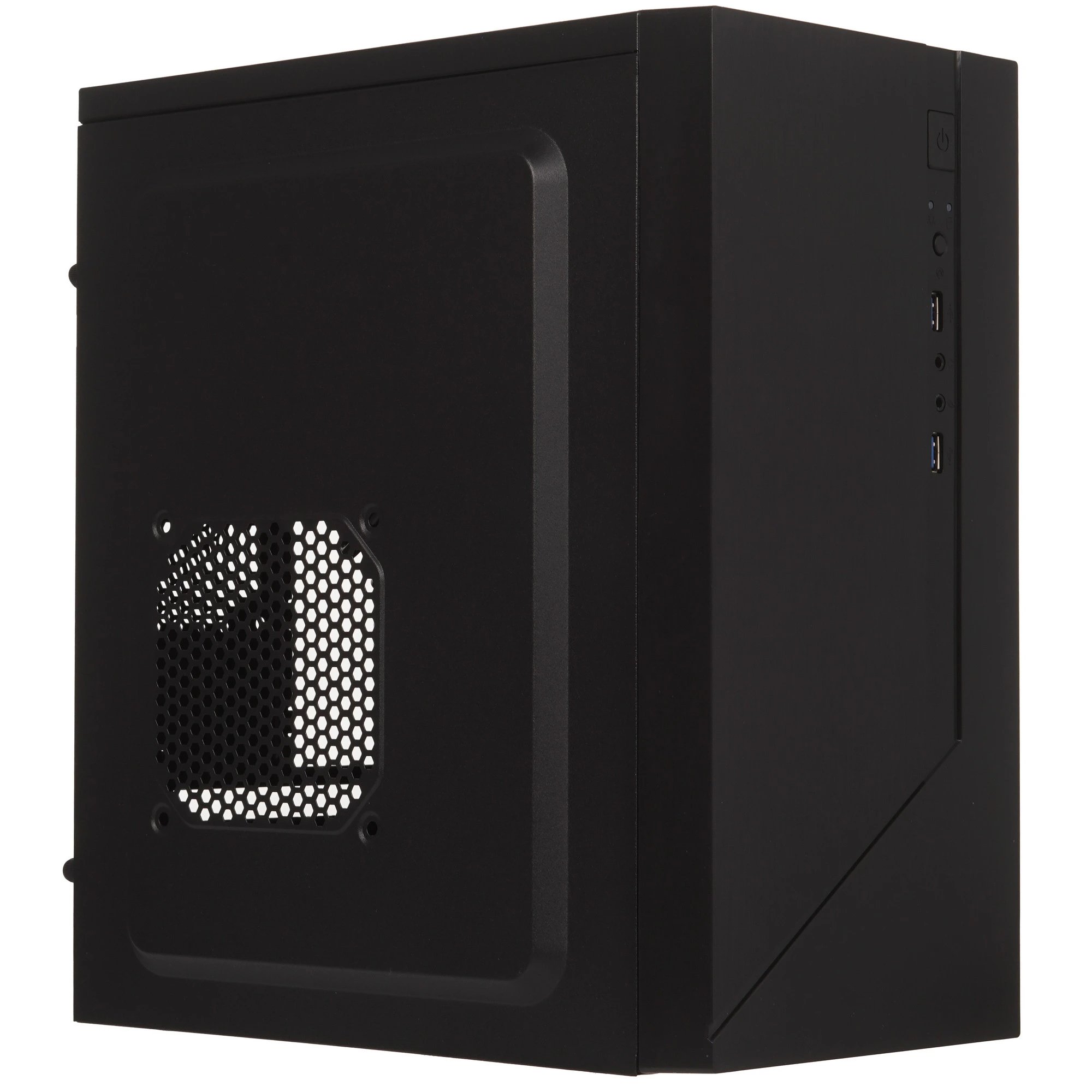Корпус Foxline FZ-015 Forza без БП, mATX, w/o PSU, 2xUSB2.0, Black, Fan, no power cord