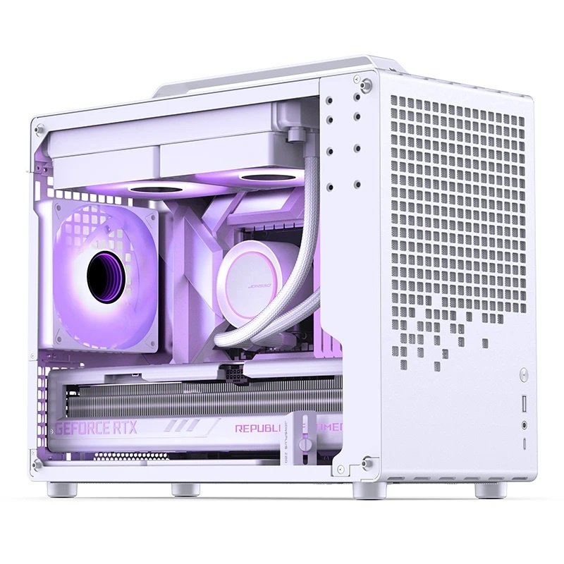 Корпус JONSBO Z20 Mesh White, TG, mini-ITX, mATX, белый