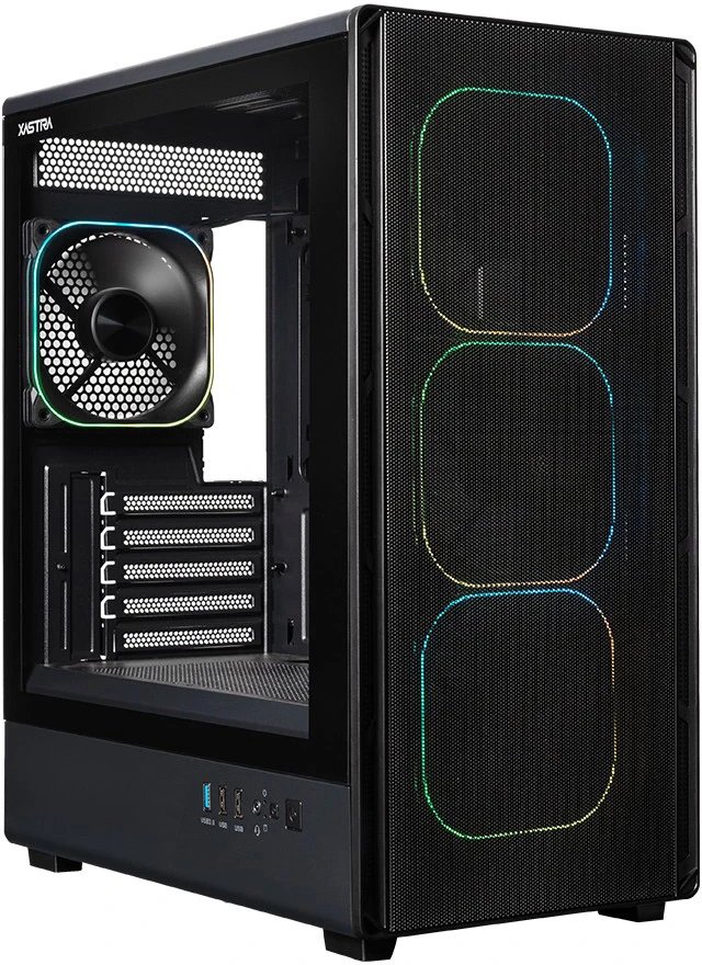 Корпус XASTRA A315M 4ARGB-FG Black (A315M-4FG12A) mATX/Mesh/ Screwless TG/ 4x120mm FG ARGB PWM fans