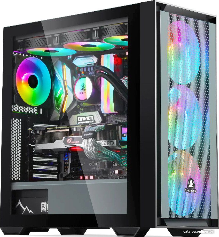 Корпус Segotep Gank 360 ATX без БП Black