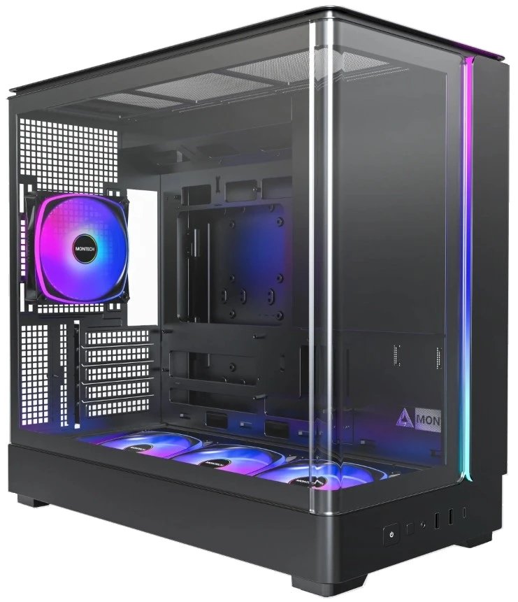 Корпус Montech King 15 Pro Black / mATX / 4x120mm ARGB fans