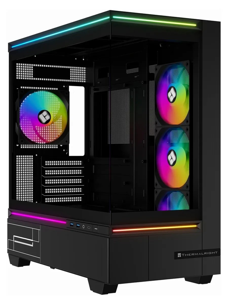 Корпус Thermalright M10 Black Fan4-C (TRTLM10BF4C) / TG / 4x120mm ARGB PWM Fans / USB Type-C / mATX