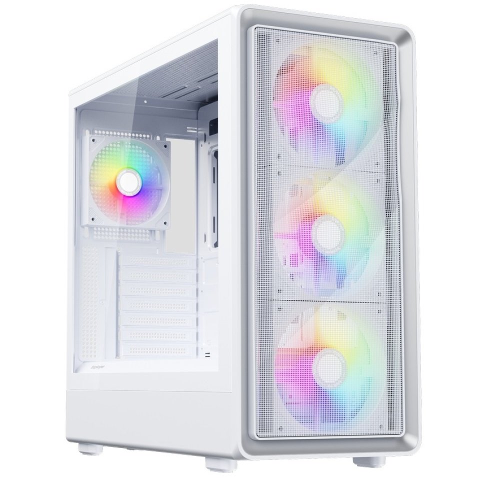 Корпус 1STPLAYER WA8 White (WA8-WH-3FA7-14-W-1FA7-W) / ATX / 3x140mm 1x120mm ARGB fans