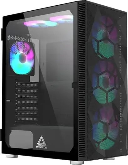 Корпус Montech X3 Mesh черный без БП ATX 6x120mm 2xUSB3.0 1xUSB3.1 audio bott PSU