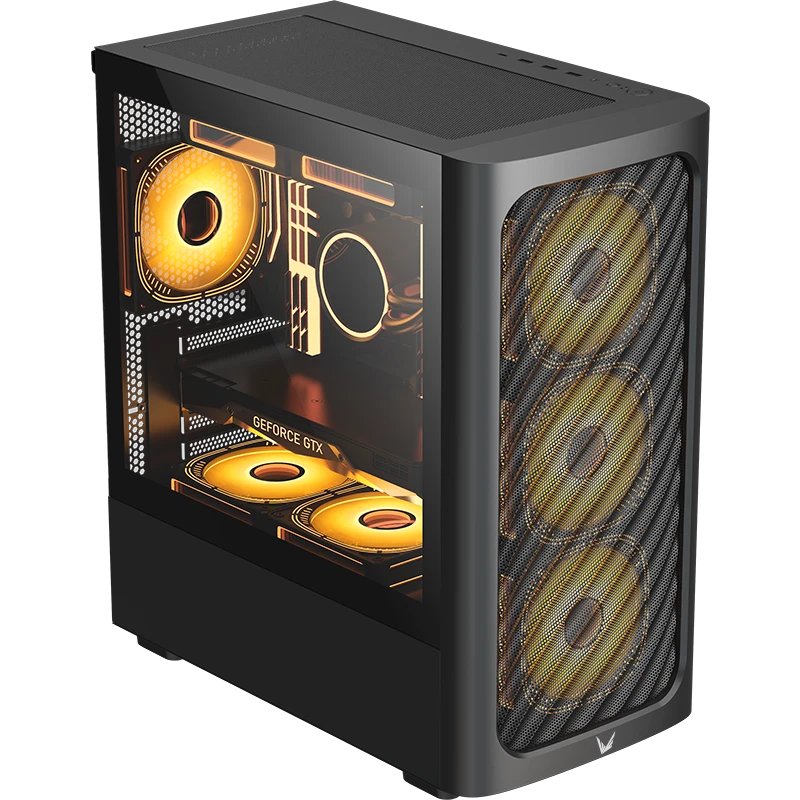 Корпус Formula V Line Air Mesh G3 Plus Black, MATX, Type-C*1, USB3.0*2, Front 3x120mm FRGB, Rear 1x120mm FRGB