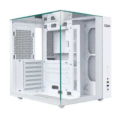 Корпус CBR Cube X800WT (PCC-ATX-X800WT-WPSU), без БП, ATX, 1*USB Type-C, 1*USB 3.0, 1*USB 2.0, HD Audio+Mic, White