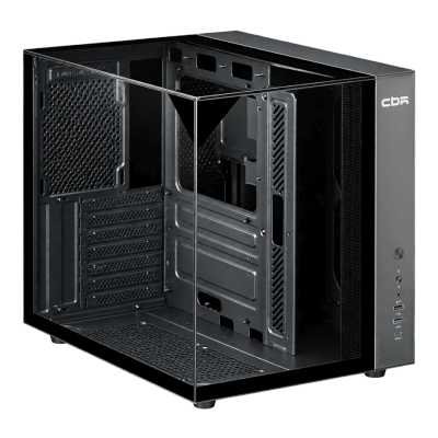 Корпус CBR Cube X800BK (PCC-ATX-X800BK-WPSU), без БП, ATX, 1*USB Type-C, 1*USB 3.0, 1*USB 2.0, HD Audio+Mic, Black