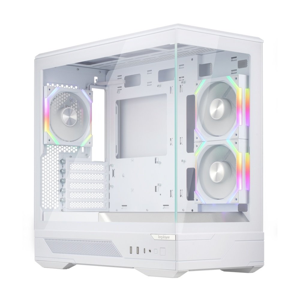 Корпус 1STPLAYER GM6 White (GM6-WH-2FH7R-W-1FH7-W) / mATX / 3x120mm ARGB fans