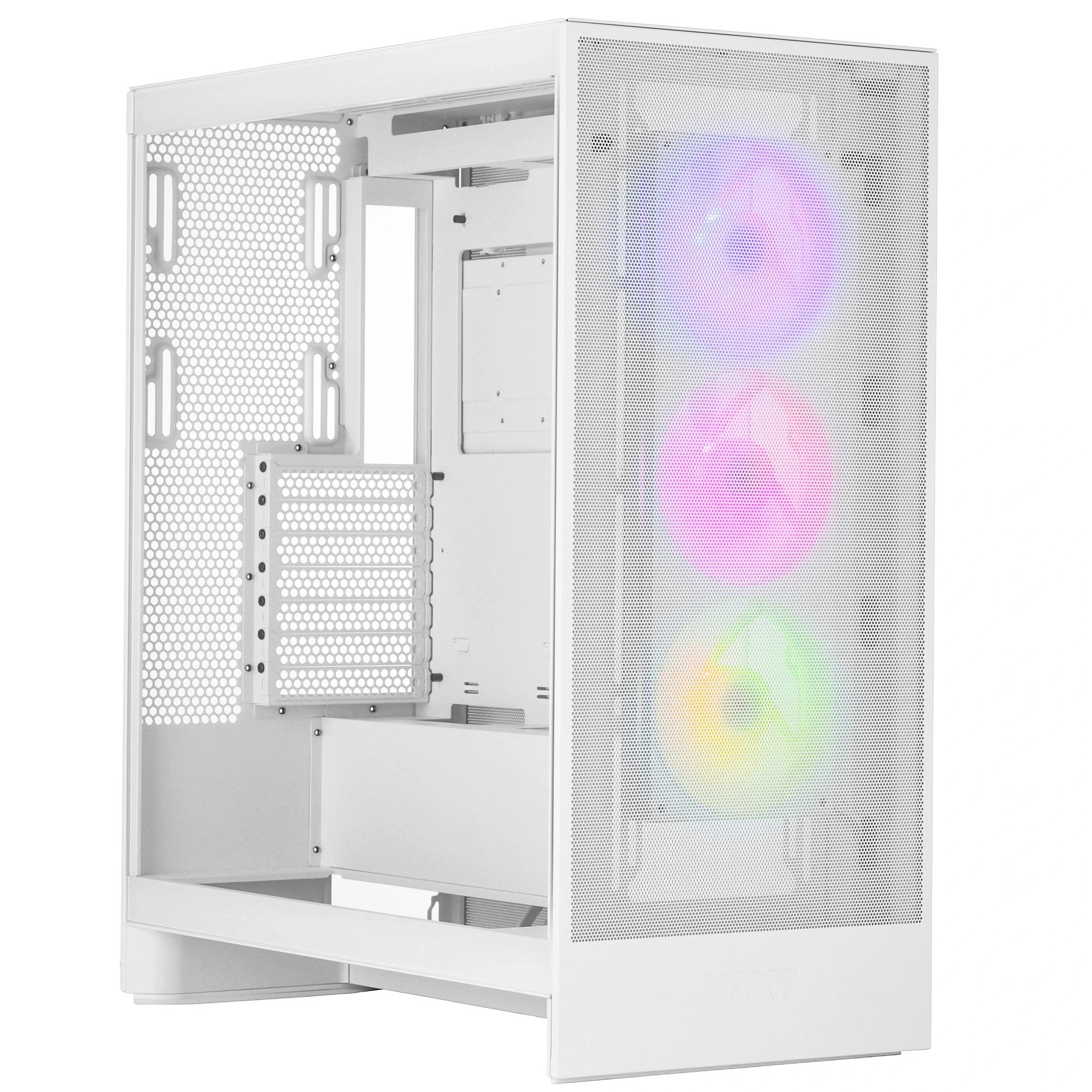 Корпус NZXT H7 Flow RGB (CM-H72FW-R1), без БП, Midi-Tower, TG, 3x120mm 2xUSB-A 3.2 + 1xUSB-C E-ATX, ATX, mITX White