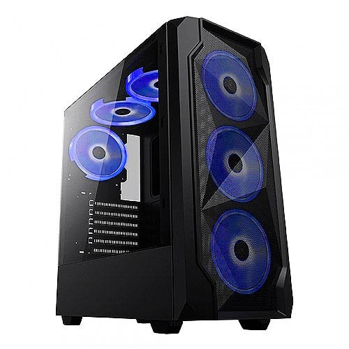 Игровой корпус: DeTech DT-8010 Black (Blue LED)