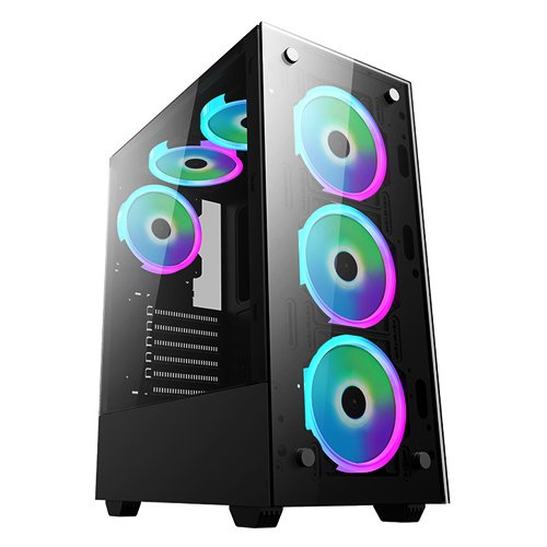 Игровой корпус: DeTech DT-8012 Black (RGB LED)