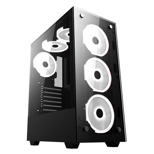 Игровой корпус: DeTech DT-8012 Black (White LED)