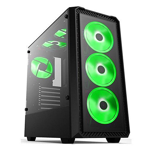 Игровой корпус: DeTech DT-8019 (Green LED)