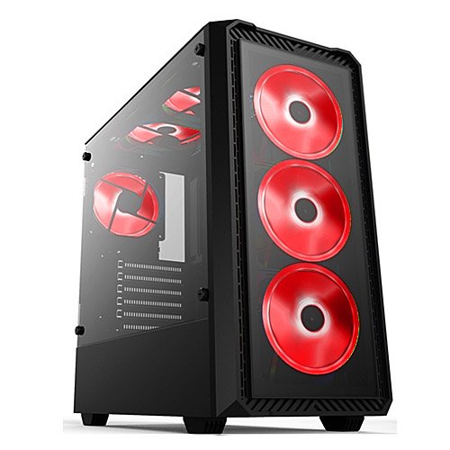 Игровой корпус: DeTech DT-8019 (Red LED)
