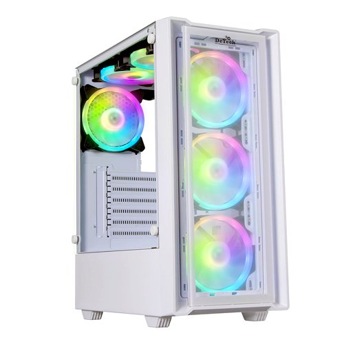 Игровой корпус: DeTech DT-8019 White (RGB LED)