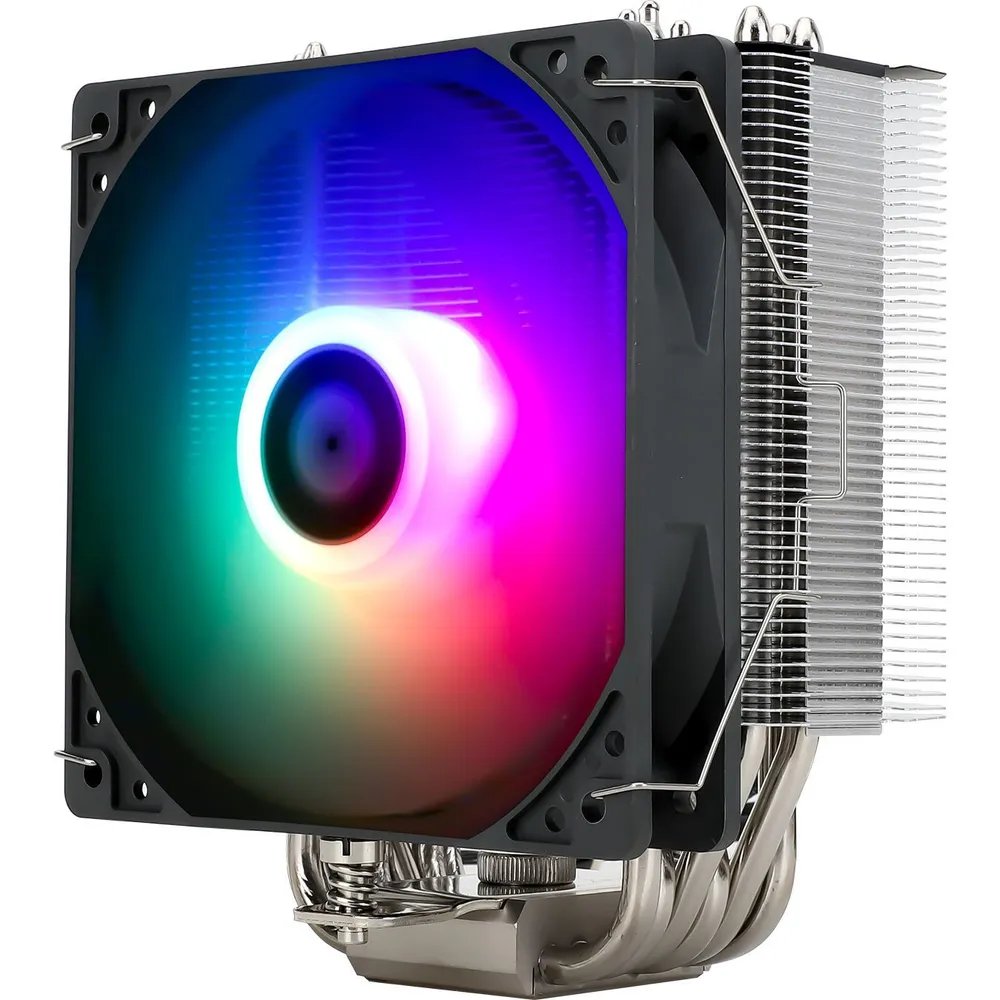 Кулер Thermalright Burst Assasin 120 ARGB (BA120-ARGB) (4-pin PWM, 154mm, Ni/Cu, 6x6mm, 1x120mm, 66.17CFM, 25.6dBA, 1550RPM)