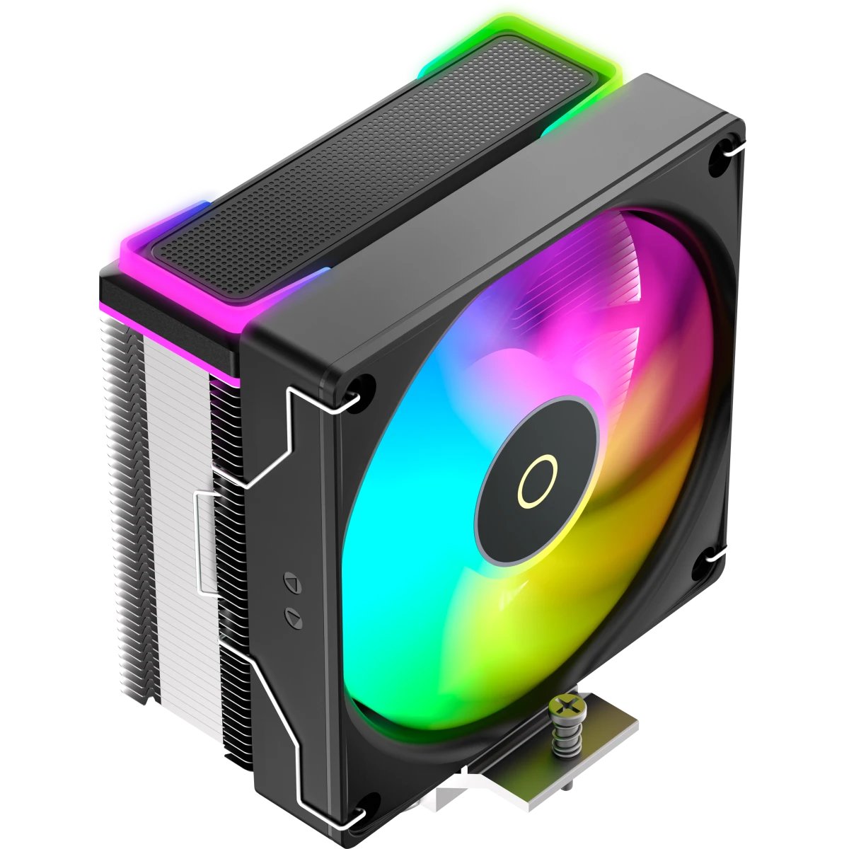 Кулер Ocypus Delta A40 SE BK ARGB, 120mm ARGB Fan, Top ARGB Panel, 4 Heat pipes, 4-pin PWM, 800-1800 RPM, 31DBA, Hydro Bearing, LGA115X