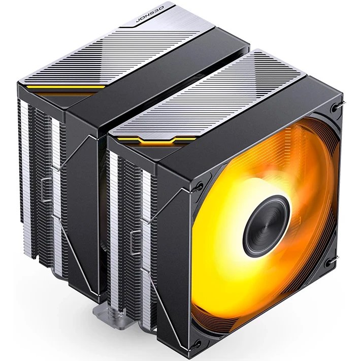 Кулер JONSBO CA80 Black LGA1851/1700/1200/115X/AM5/AM4 (TDP 260W, PWM, 120mm ARGB LED Fan + 120mm Black Fan, 6 тепловых трубок, медная база,