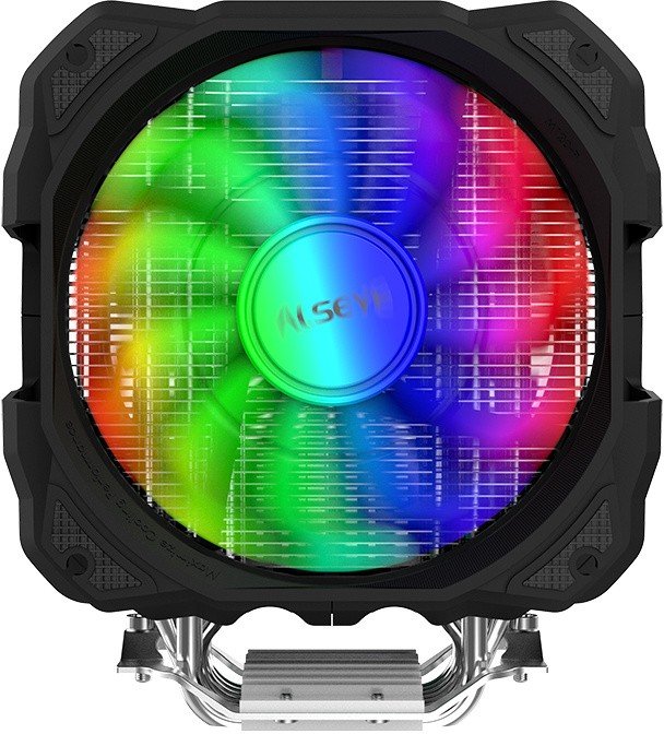 Вентилятор Alseye M120D PLUS/Universal, 200W, Heat pipe 6mm*6, 120mm FAN 700-1900rpm, 73.75CFM, 41.2dBA, 8 LED RTL