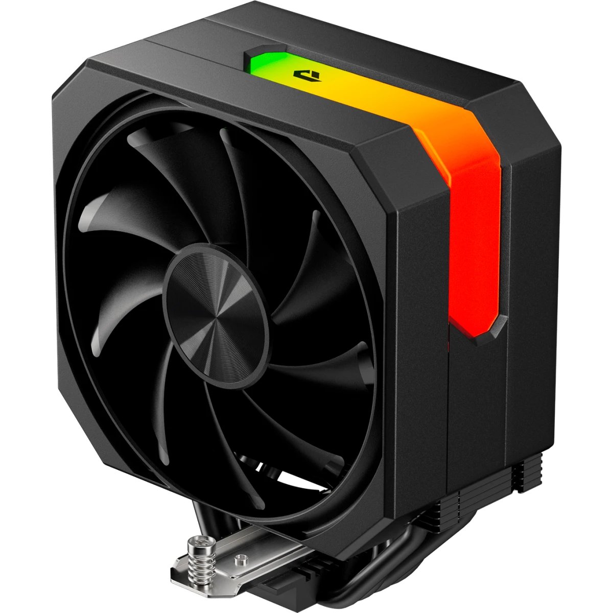 Кулер upHere UP1KC4 Black / 4HPx6mm, 230W TDP, single tower, 1x120mm fan, 600-1650RPM, 68 CFM, 25dBA, ARGB cover