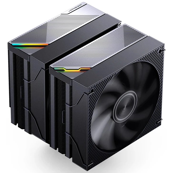 Кулер JONSBO CA90 Black LGA1851/1700/1200/115X/AM5/AM4 ( TDP 270W, PWM, 130mm Black Fan + 120mm Black Fan, 6 тепловых трубок, медная база, 4-p