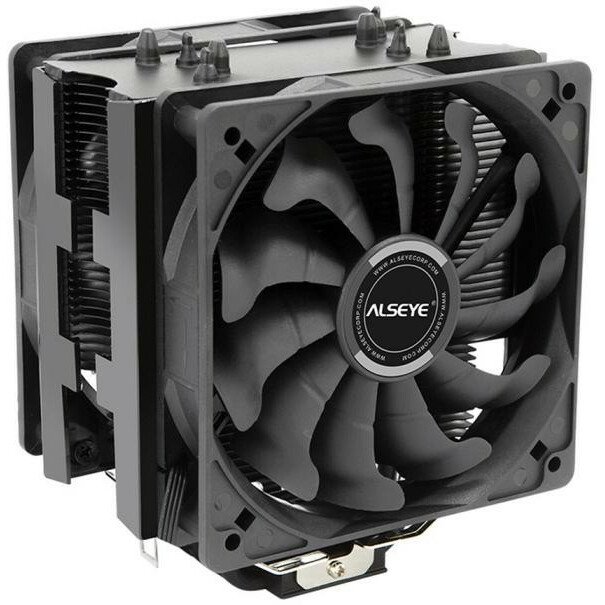 Кулер Alseye S120D-B Universal, TDP 135W, 2x120FAN, 4 heat pipe, PWM, RTL