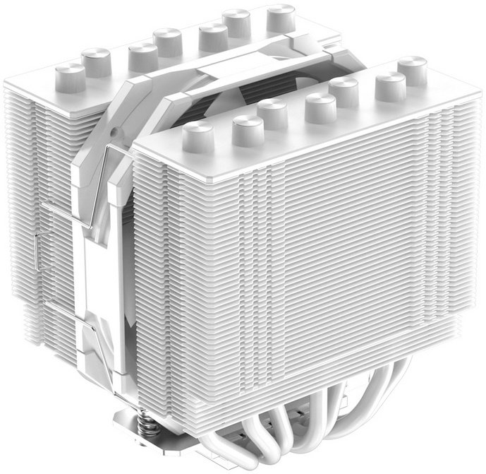 Кулер ID-COOLING SE-207-XT Slim Snow LGA20XX/1700/1200/115X/AM5/AM4 (TDP 220W, PWM, 7 тепл.трубок + медная база, 1 x Fan 120mm, белый) Ret