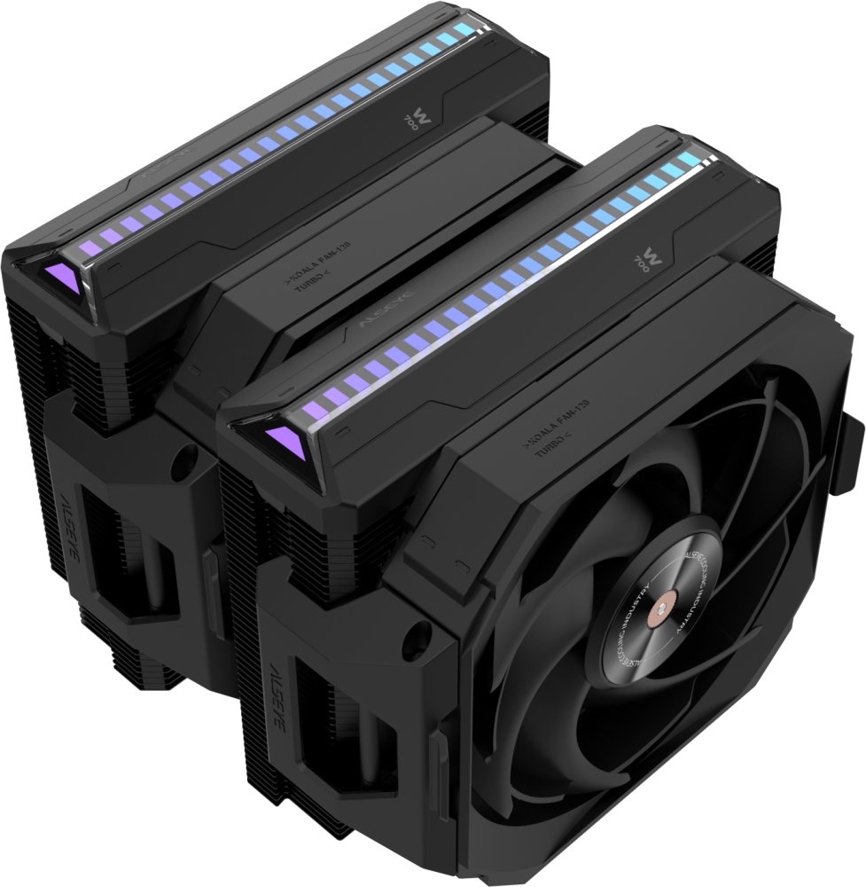Вентилятор Alseye W700-B (W700-B(USA)) 134*148*159mm, 1000-2200RPM, 33.18-86.2CFM, 20-35.3dBA, 12V, 0.02-0.3A, Dual Ball