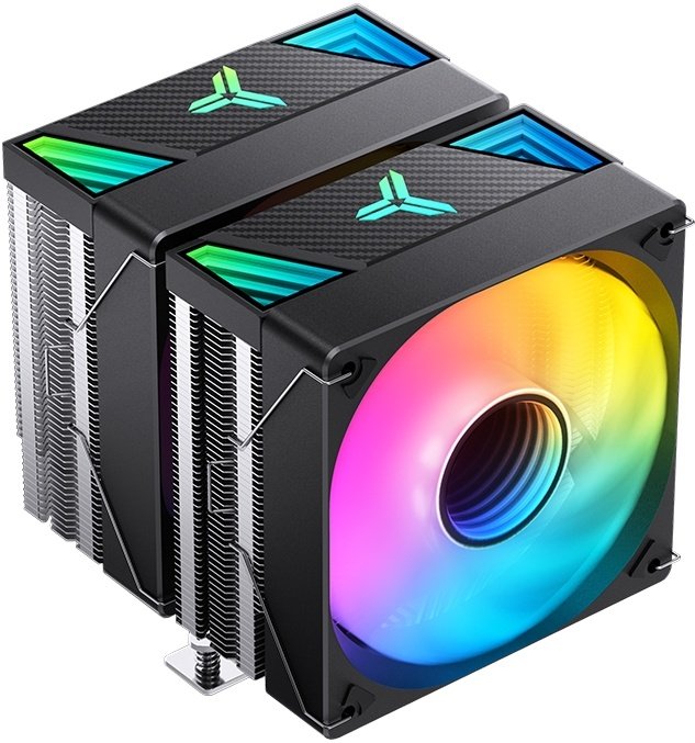 Кулер JONSBO CR-3000 ARGB LGA20XX/1700/1200/115X/AM5/AM4 (TDP 260W, PWM, 2 x 120mm Black Fan, 7 тепловых трубок, медная база, 4-pin) Retail