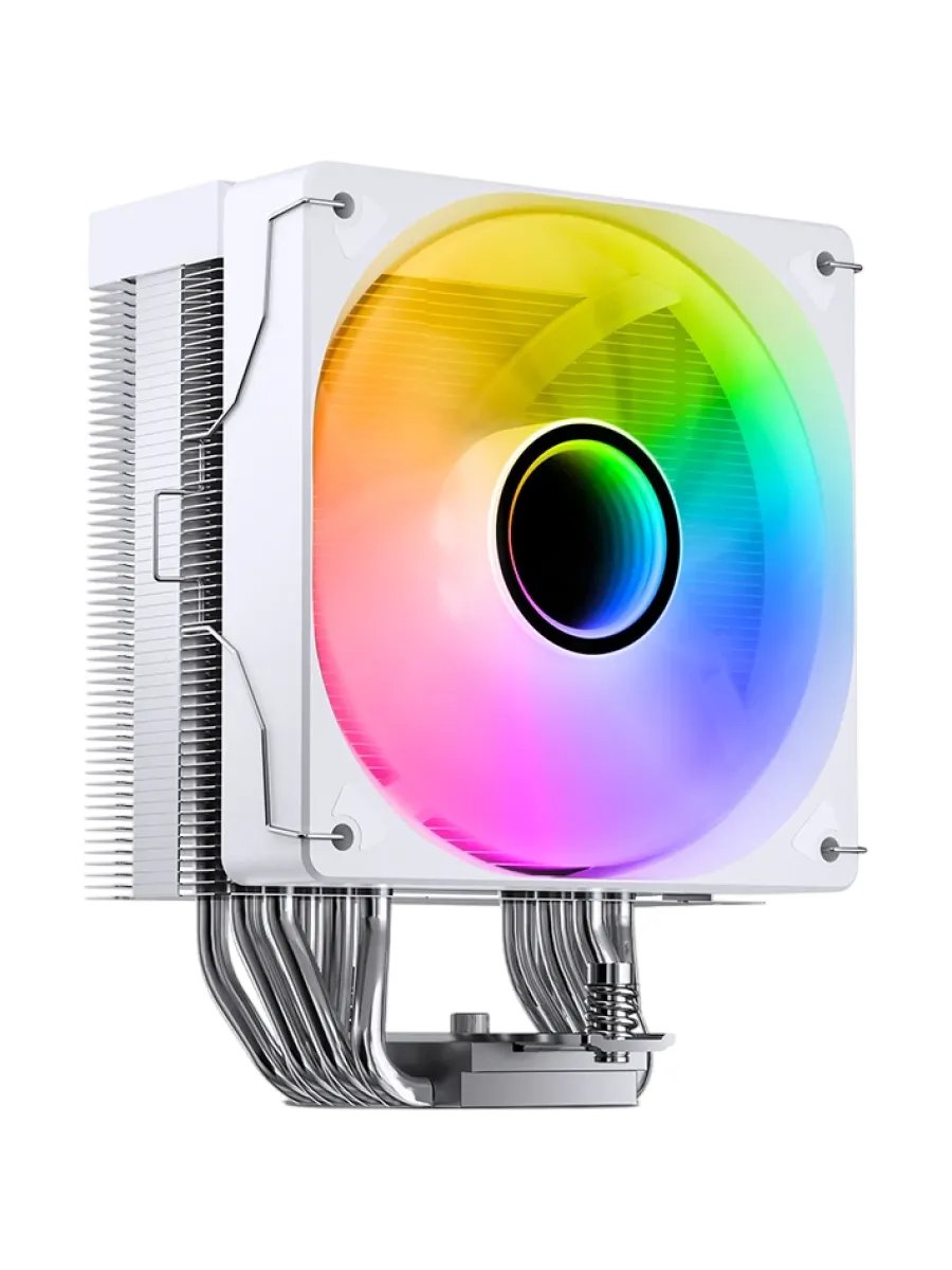 Кулер JONSBO CR-1000 V3 Pro ARGB white (230W, 4-pin PWM, 157mm, Al/Cu, 6x6mm, 1x120mm, 70.8CFM, 33.2dBA, 1800RPM, S 1851)