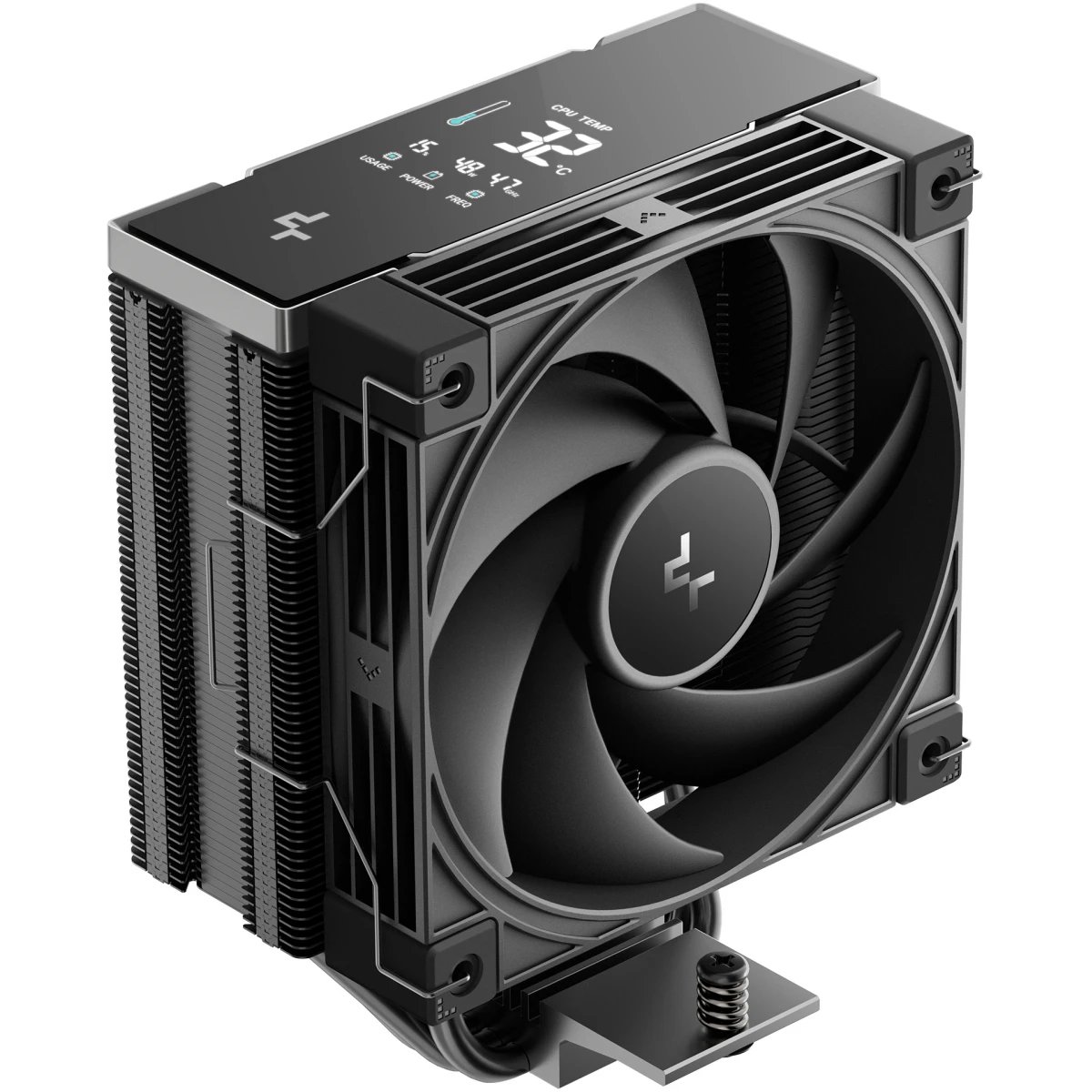 Кулер DEEPCOOL AK400 G2 Digital NYX LGA1851/1700/1200/115X/AM5/AM4 (TDP 220W, PWM, Fan 120mm, 4 тепл. трубки, черный) RET