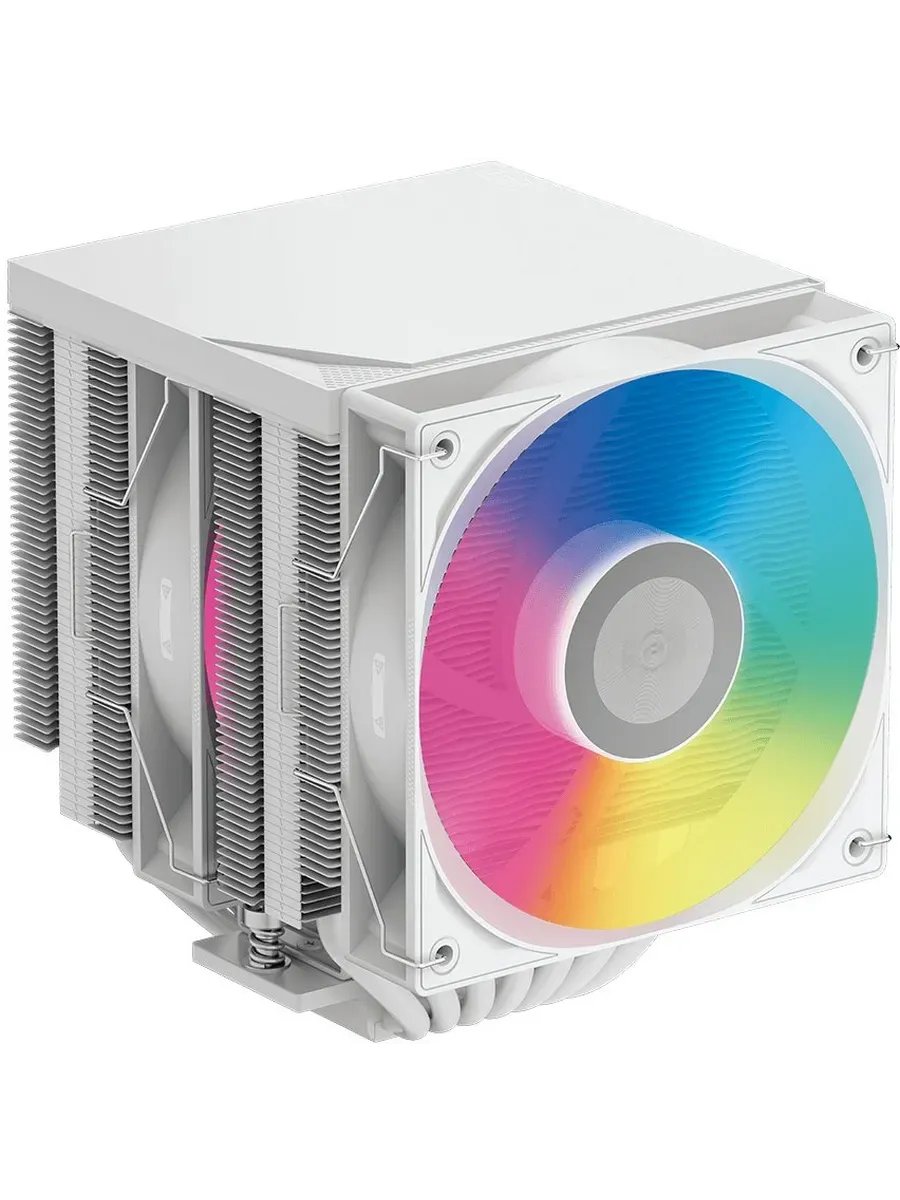 Кулер PcCooler RT720 TC ARGB WH (270W, 4-pin PWM, 157.5mm, Al/Cu, 7x6mm, 2x120mm, 73.32CFM, 34.9dBA, 2200RPM)