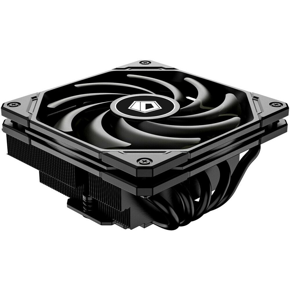 Кулер ID-COOLING IS-55 Black LGA1700/1200/115X/AM5/AM4 низкопрофильный высота 55mm (TDP 125W, PWM, 5 тепл.трубок + медная база, Fan 120mm)