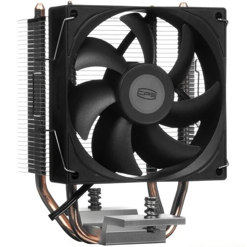 Кулер PCCooler R200 S115X/1200/1700/AM4/AM5 (TDP 110W, 90mm Non LED Fan, 2 тепловые трубки 6мм, 2200RPM, 28,3dBa)