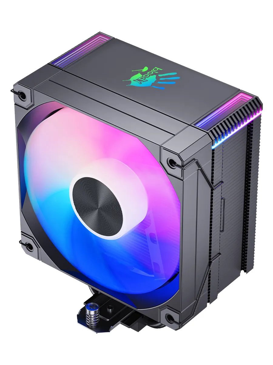 Кулер Bloody AC-12 (AC-12-230-BK) Soc-AM5/AM4/1200/1700/1851 черный 4-pin 14-26dB Al+Cu 230W 582gr Ret