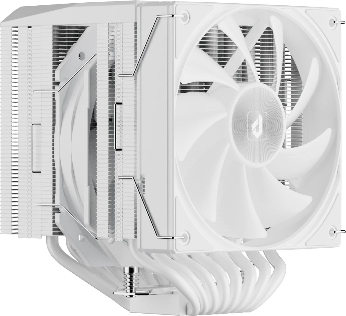 Кулер upHere UE2 Elite T8 White / 8HPx6mm, 280W TDP, dual tower, 2x120mm fans, 600-1650RPM, 68CFM, 25dBA