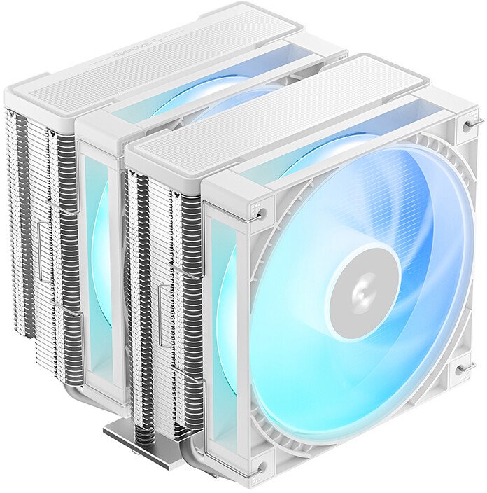 Кулер DEEPCOOL AG620 G2 WH ARGB LGA1954/1851/1700/AM5/AM4 (TDP 270W, PWM, Dual ARGB Fan 120mm, 6 тепл. трубок, белый) RET