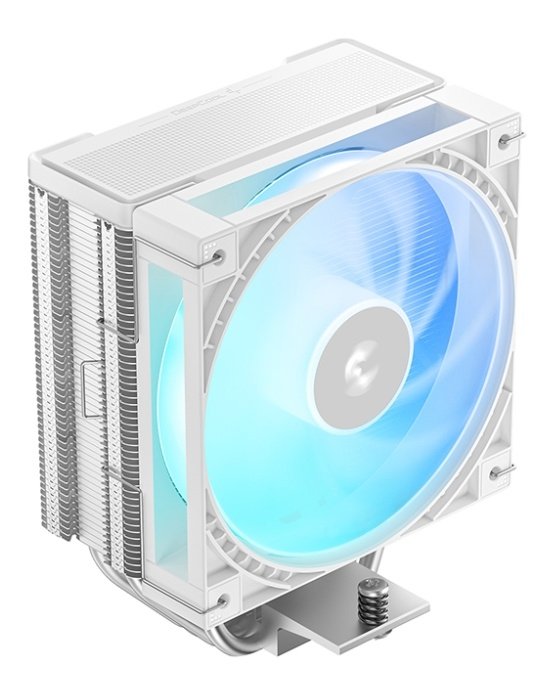 Кулер DEEPCOOL AG400 G2 WH ARGB (R-AG400-WHAMMG2-G) LGA1851/1700/AM5/AM4 (TDP 230W, PWM, Fan 120mm, 4 тепл. трубки, белый) RET