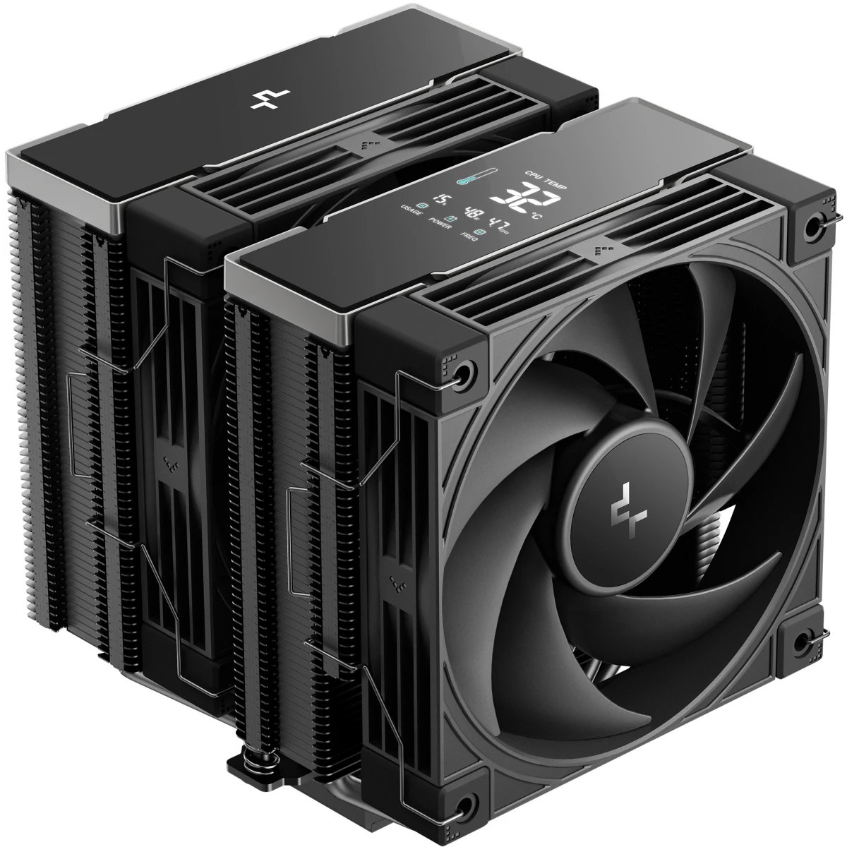 Кулер DEEPCOOL AK620 G2 Digital NYX LGA1851/1700/1200/115X/AM5/AM4 (TDP 260W, PWM, Dual Fan 120mm, 6 тепл. трубок, Copper Base, черный) RET