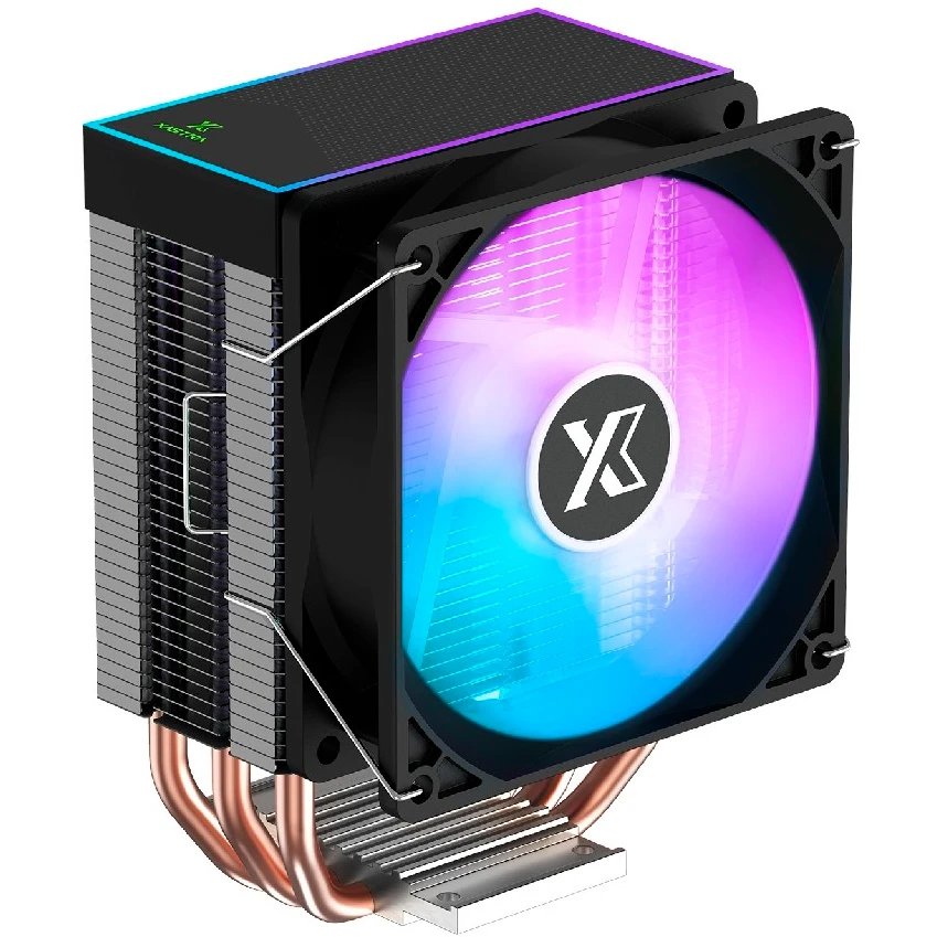 Кулер XASTRA AE903 FRGB LGA1851/1700/1200/115X/AM5/AM4 (TDP 130W, 3 тепл.трубки, PWM Fan FRGB 92mm, Top cover with FRGB LED) RET