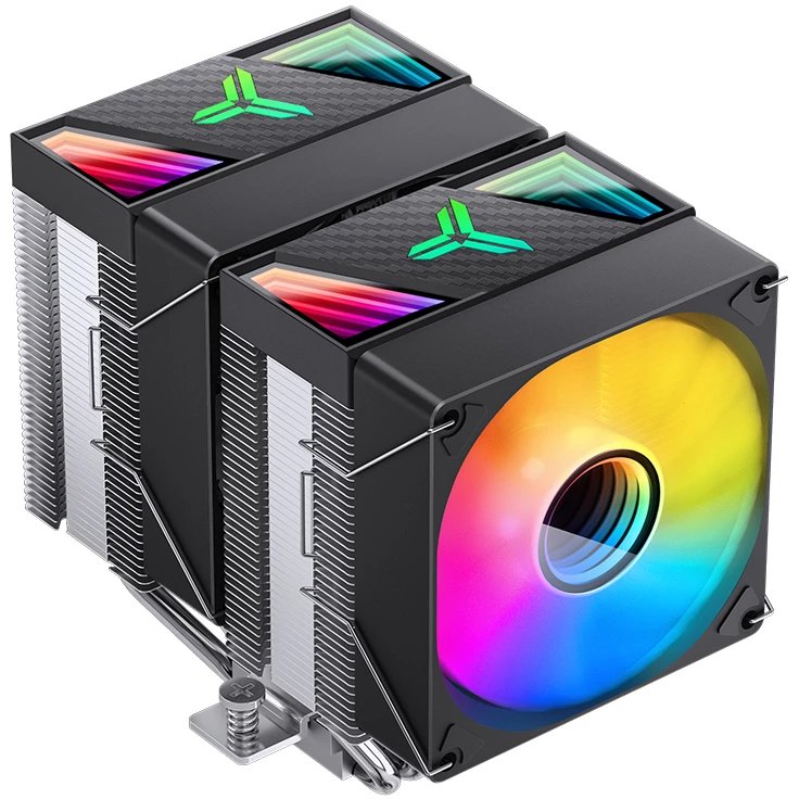 Кулер JONSBO CR-1400 DV2 Black LGA1700/1200/115X/AM5/AM4 (TDP 220W, PWM, 92mm ARGB Fan*2, 6 тепловых трубки, 4-pin) Retail