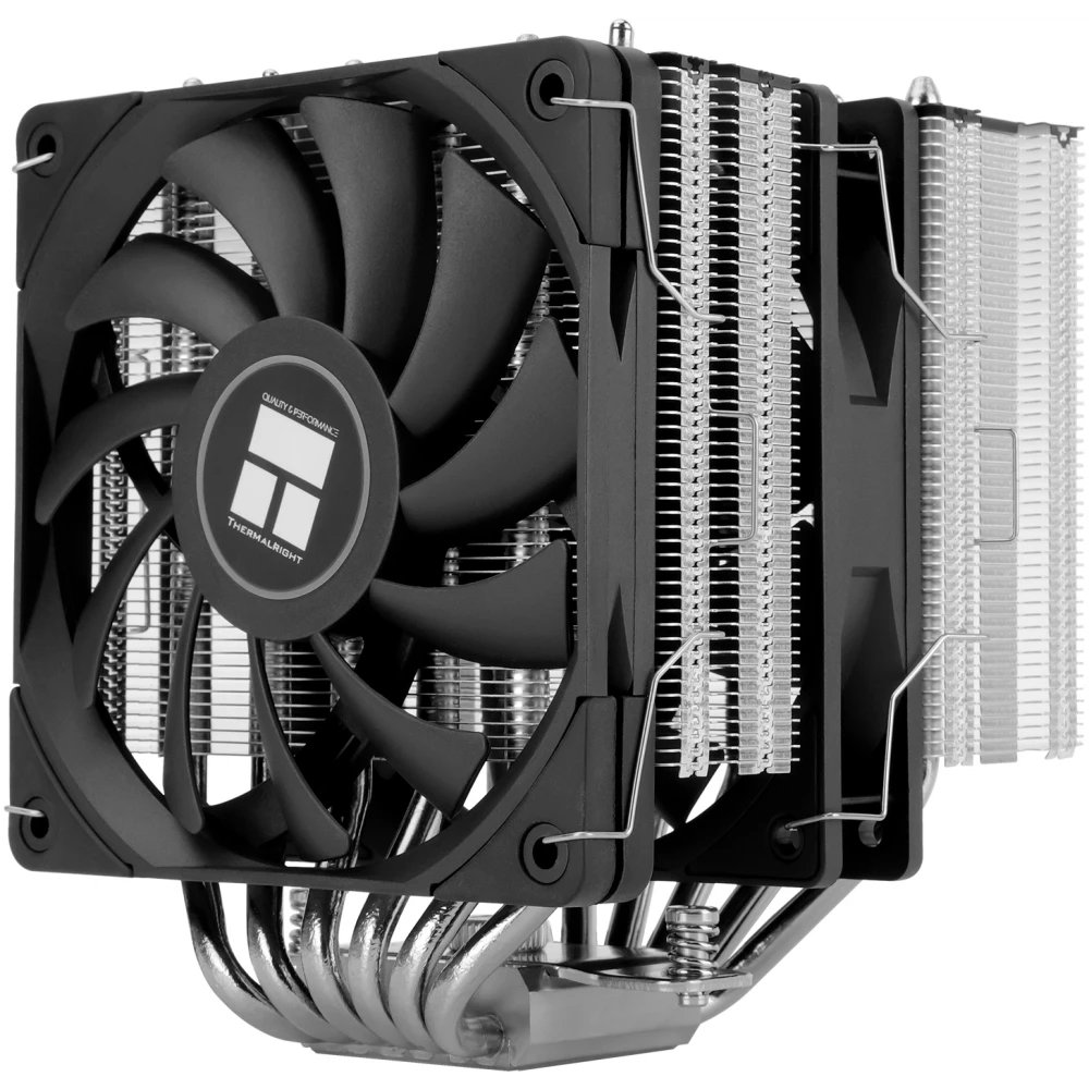 Кулер Thermalright Royal Knight 120 SE (RK120-SE) 4-pin PWM, 155mm, Ni/Cu, 6x6mm, 2x120mm, 66.17CFM/59CFM, 25.6dBA/26.1dBA, 1500RPM/1800