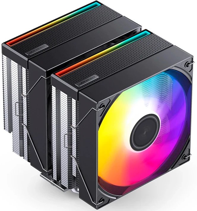 Кулер JONSBO CB80 Black LGA1851/1700/1200/115X/AM5/AM4 (TDP 260W, PWM, 120mm ARGB LED Fan + 120mm Black Fan, 6 тепловых трубок, 4-pin) Retai