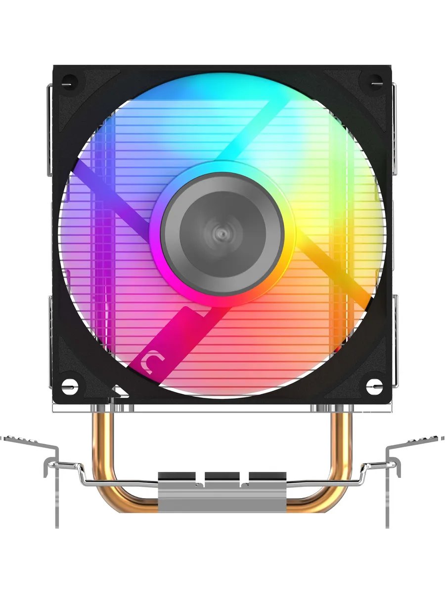 Кулер SAMA X20 Silver (X20-XXWNYXOX-G) (110W, 4-pin PWM, 123mm, 2x6mm, RGB, 1x92mm, 54.6CFM, 31.2dBA, 2700RPM, S 1851/1700)