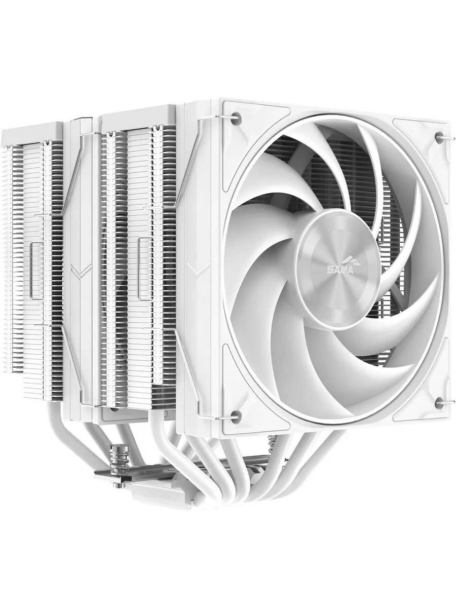 Кулер SAMA A60W (A60-WHWNNXOX-G) (265W, 4-pin PWM, 156.5mm, 6x6mm, 2x120mm, 78CFM, 29dBA, 2200RPM, S 1851/1700/1200/115X, AM5)