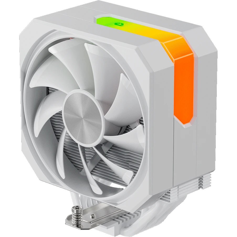 Кулер upHere UP1TC6 White / 6HPx6mm, 250W TDP, single tower, 1x120mm fan, 600-1650RPM, 68 CFM, 25dBA, ARGB cover