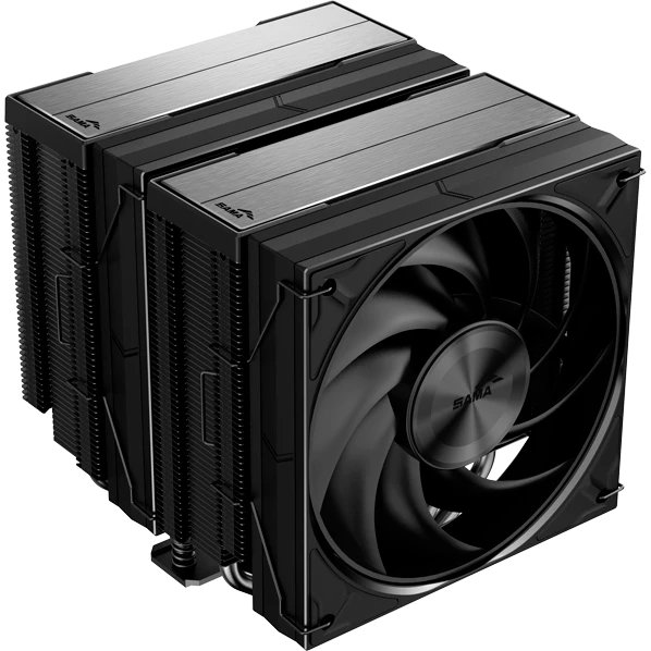 Кулер SAMA A60B (A60-BKWNNXOX-G) (265W, 4-pin PWM, 156.5mm, 6x6mm, 2x120mm, 78CFM, 29dBA, 2200RPM, S 1851/1700/1200/115X, AM5)