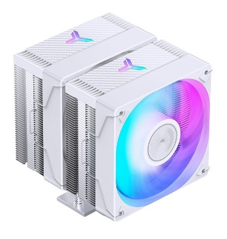 Кулер JONSBO CR-3000E(Color) White LGA1700/1200/115X/AM5/AM4 (TDP 260W, PWM, 2 x 120mm Dynamic Multi-Color LED Fan, 7 тепловых трубок, белый)