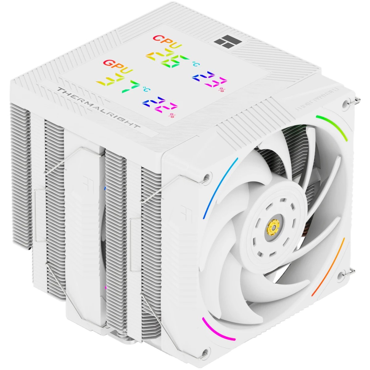 Кулер Thermalright Phantom Spirit 120 Digital Snow (TRPS120DSNOW) LGA115X/1200/1700/1851/AM4/AM5 (Dual Tower, 2x120mm ARGB PWM Fan)