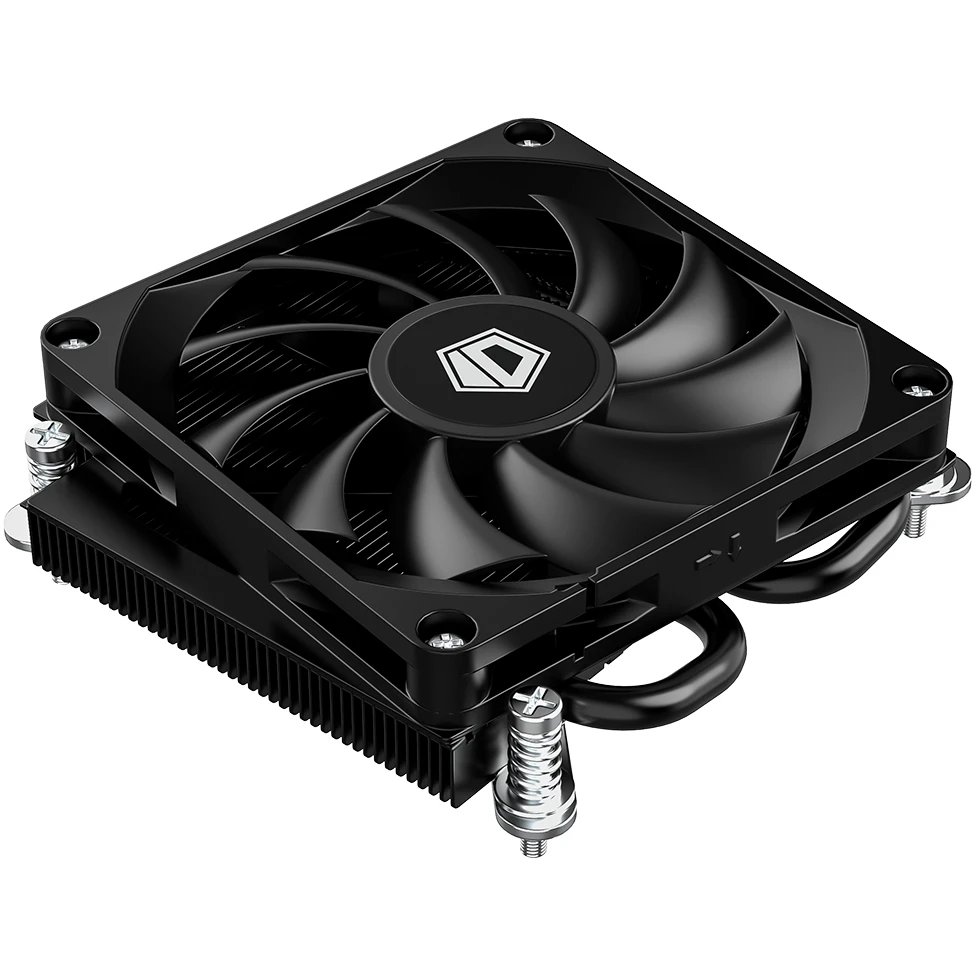 Кулер ID-COOLING IS-23i Black LGA1851/1700/1200/115X низкопрофильный высота 23mm (TDP 45W, PWM, 2 тепл.трубки, медная база, Fan 80mm) Box